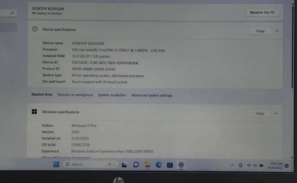 HP 15-dw Computers 128GB Used - Good