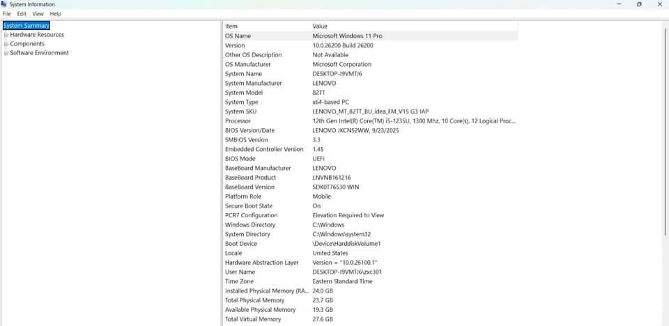 Lenovo 2023V15G3IAP Computers 1TB 16GB New