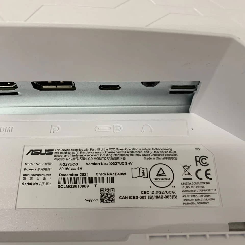 ASUS XG27UCG Monitors Black New
