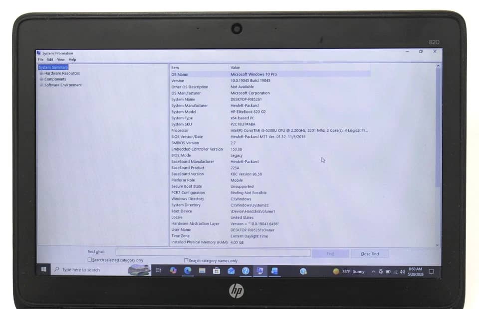 HP 820 G1 Computers 512GB 4GB Used - Good