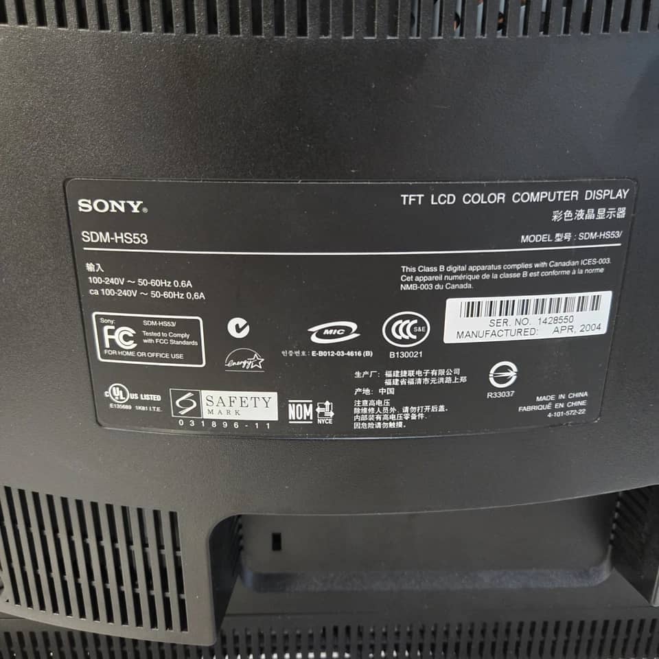 Sony SDM-HS53 Monitors Used - Good Gray