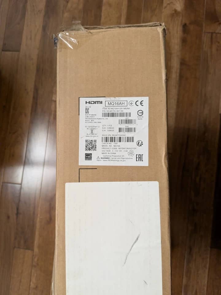 ASUS MQ16AH Monitors Used - Good Gray