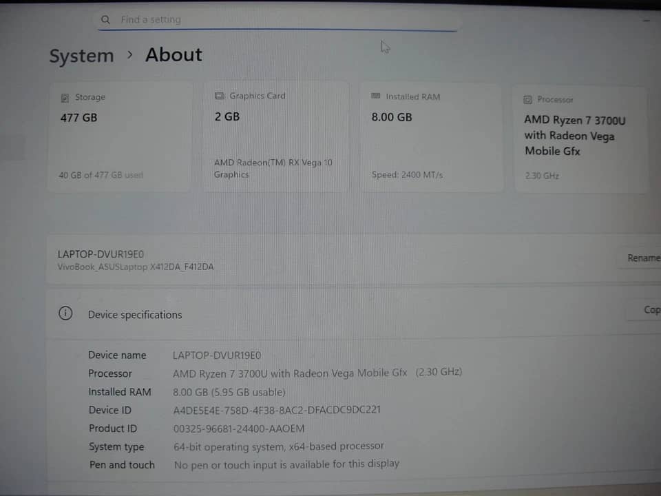 ASUS Vivobook F412DA Computers 1TB 12GB New