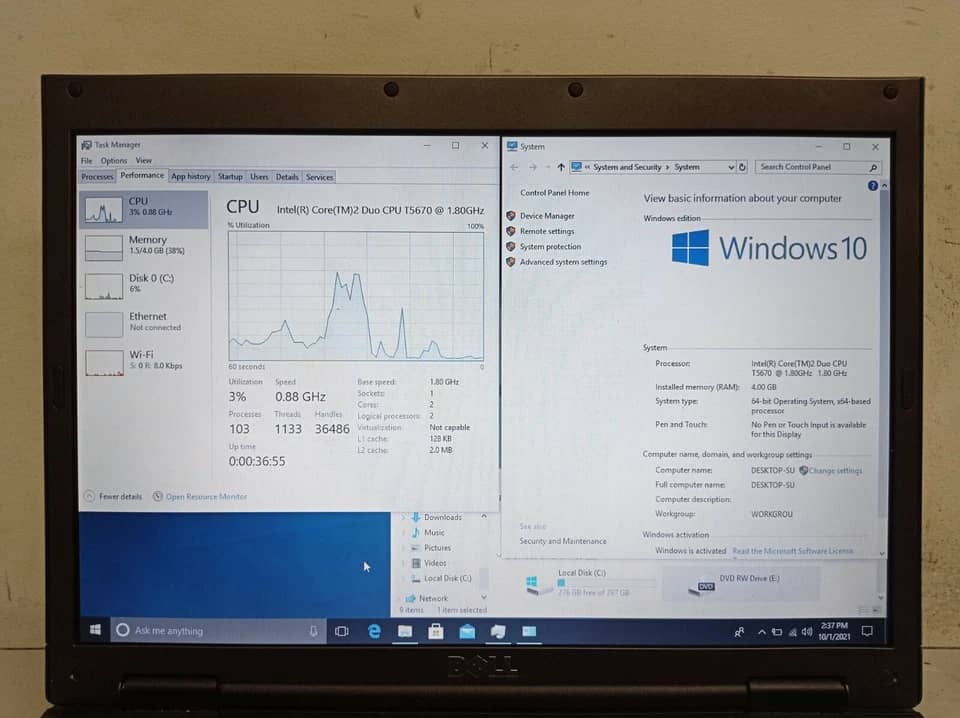 Dell Vostro 1510 Computers 320GB 4GB Used - Good