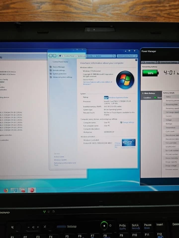 Lenovo ThinkPad W520 Computers 256GB 16GB Refurbished - Excellent