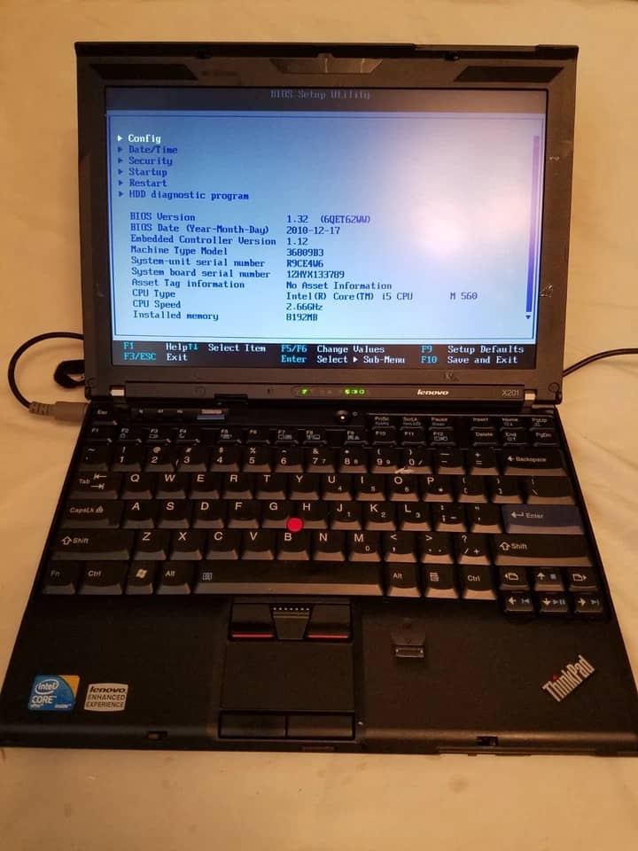 Lenovo ThinkPad X201 Computers 256GB 4GB Used - Good