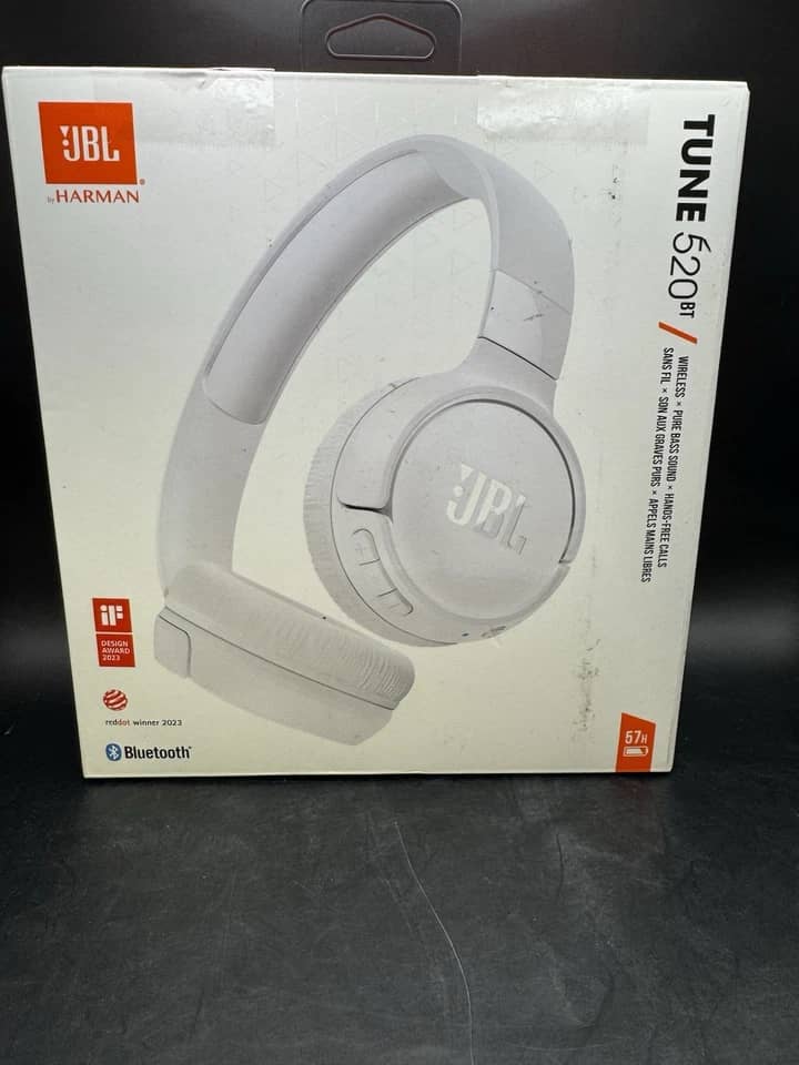JBL JBLT520BTWHTAM Headphones & Earbuds Black New