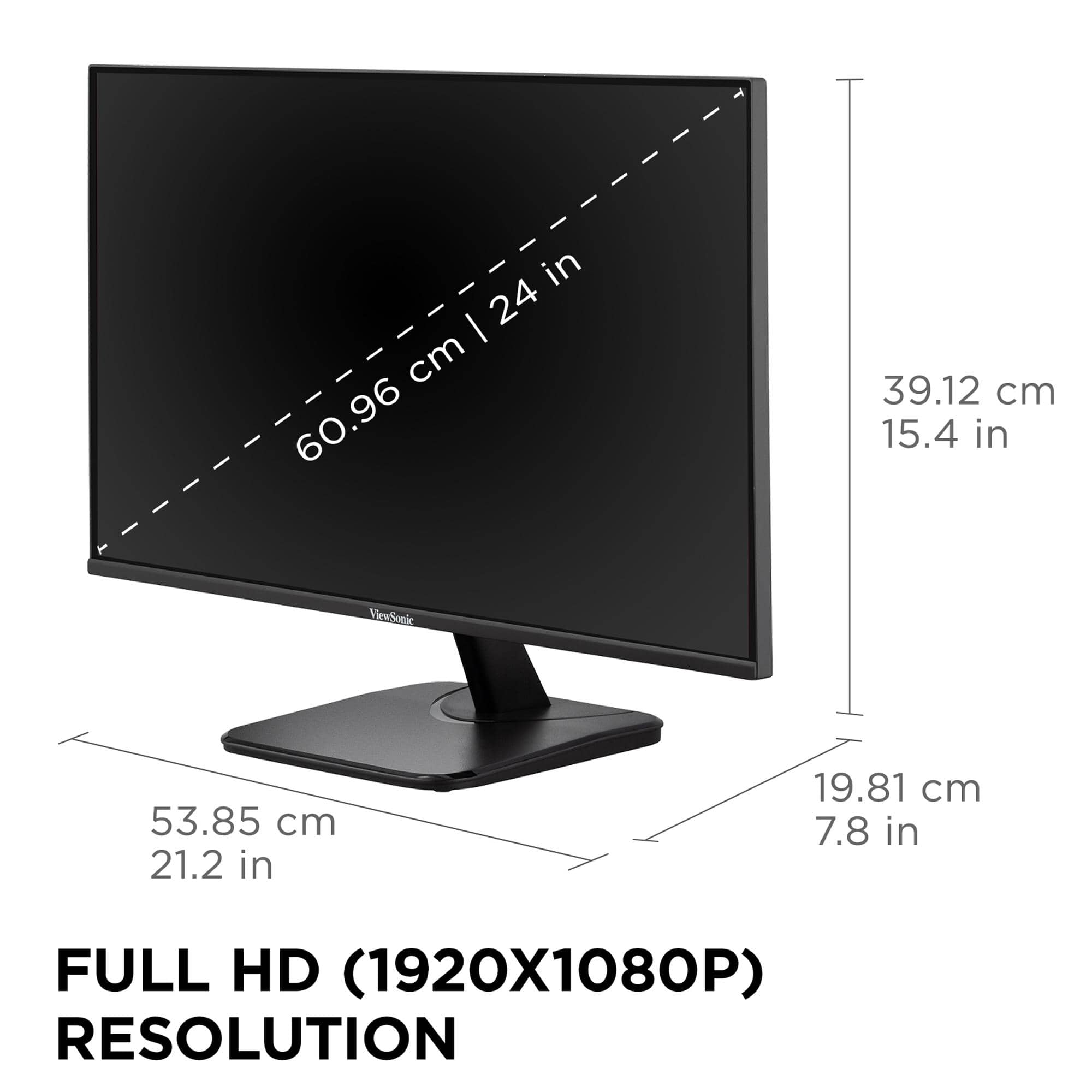 ViewSonic VA2456A-MHD Monitors Black New