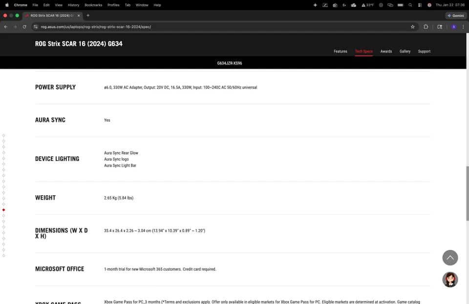 ASUS ROG Strix G634JZR Computers 32GB New