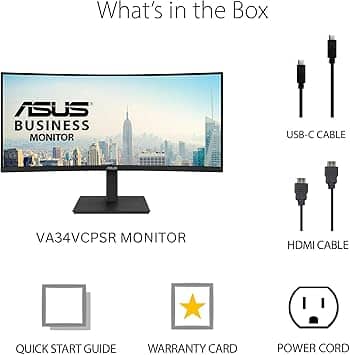 ASUS VA34VCPSR Monitors New