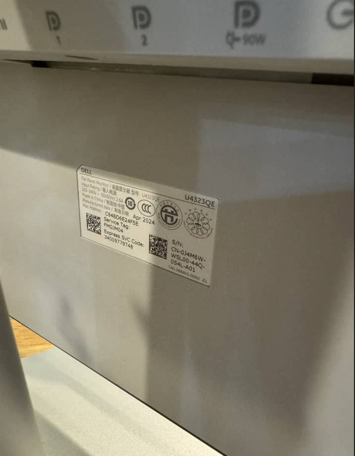 Dell U4323QE Monitors Silver New