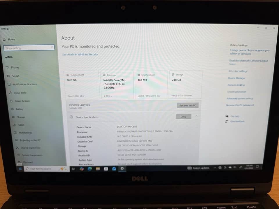 Dell Latitude 5289 Computers 256GB 16GB Used - Good