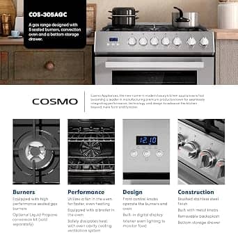 COSMO COS-305AGC Gas Ranges New