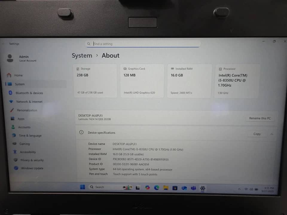 Dell Latitude 7424 Computers 1000GB 32GB Refurbished - Excellent