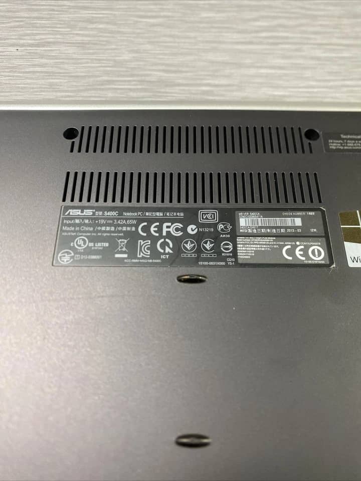 ASUS Vivobook S S400CA Computers 500GB 4GB For parts or not working