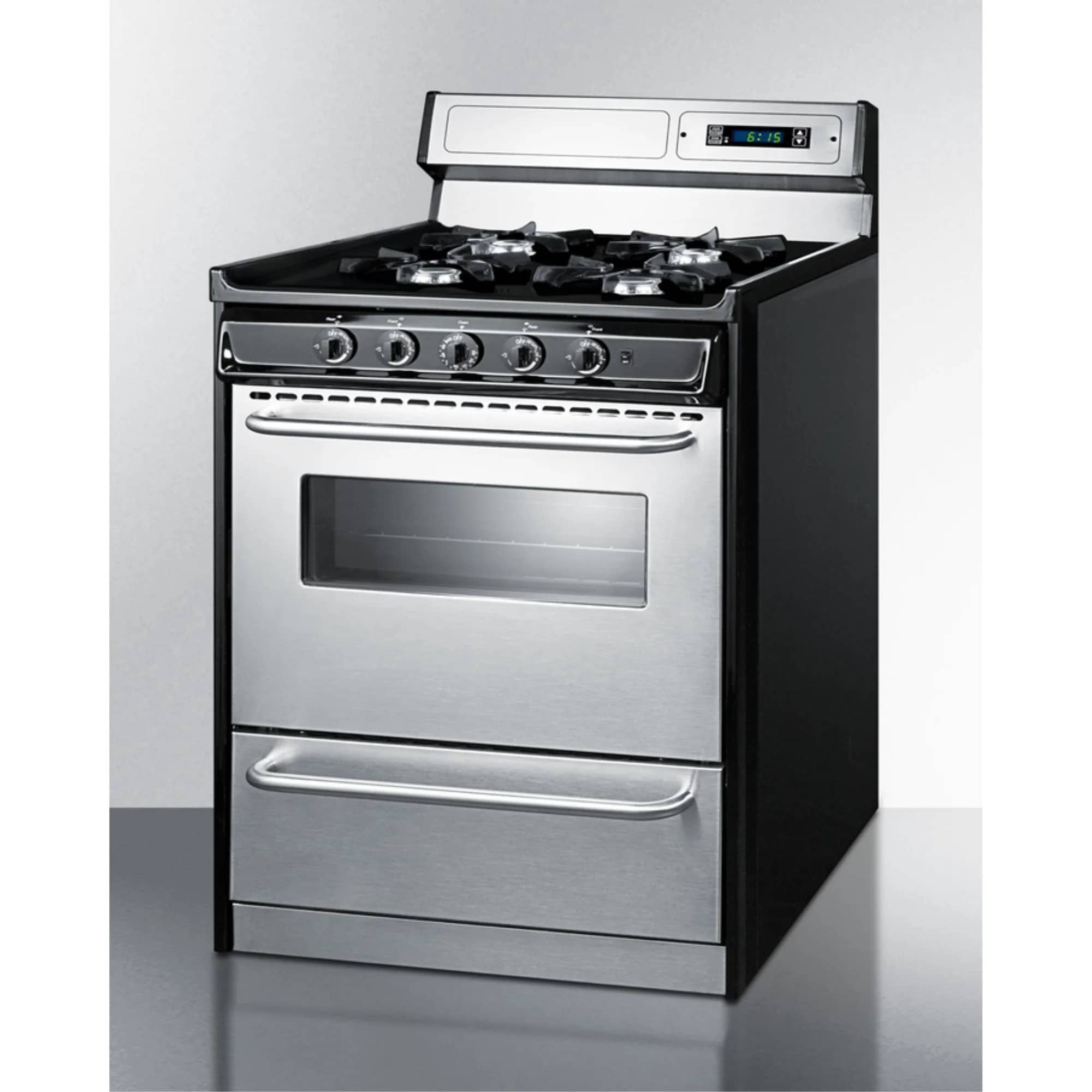 Summit Appliance TNM2307BKW Gas Ranges New