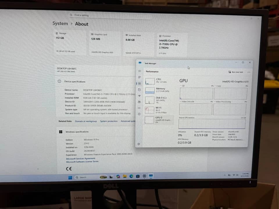 HP 250 G3 Computers 128GB 4GB Used - Good