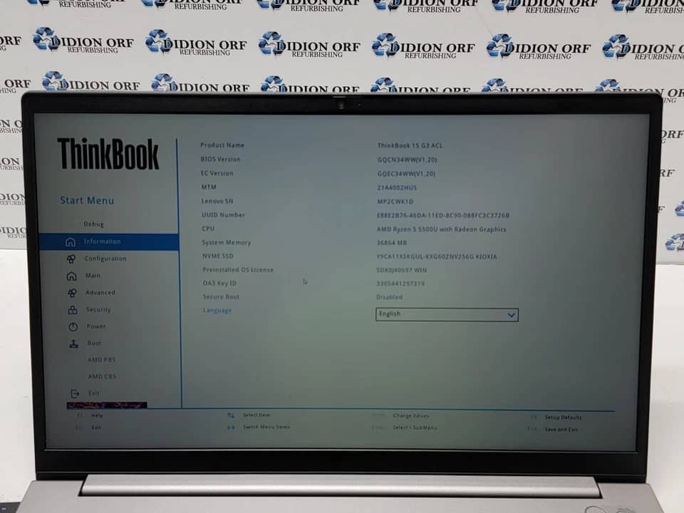 Lenovo ThinkBook 15 G3 ACL Computers 1TB 40GB New
