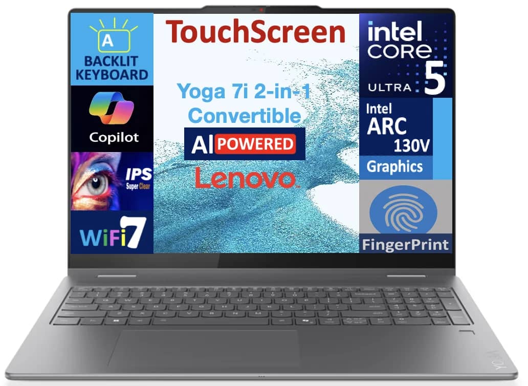 Lenovo Yoga AI Powered 2-in-1 Laptop Computers 1TB 16GB New