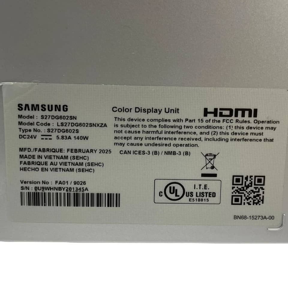 Samsung S27DG602SN Monitors Silver New