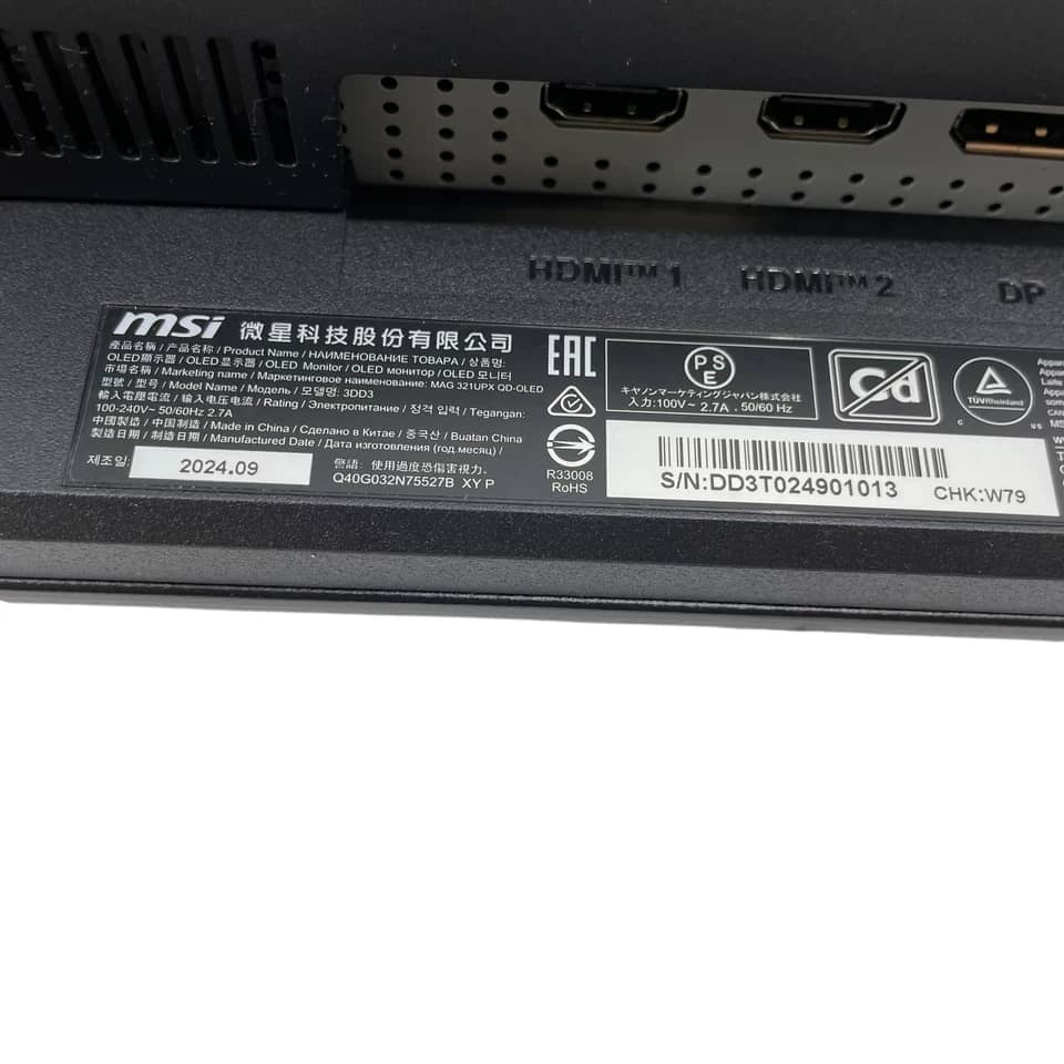 MSI MAG 321UPX Monitors Black New