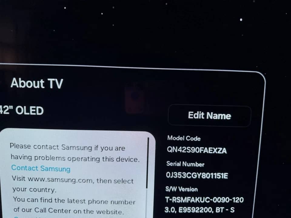 Samsung S90F TVs Black 42" 3840x2160 120Hz New