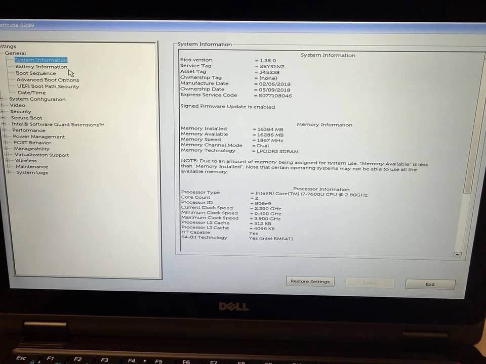 Dell Latitude 5289 Computers 256GB 16GB Used - Good