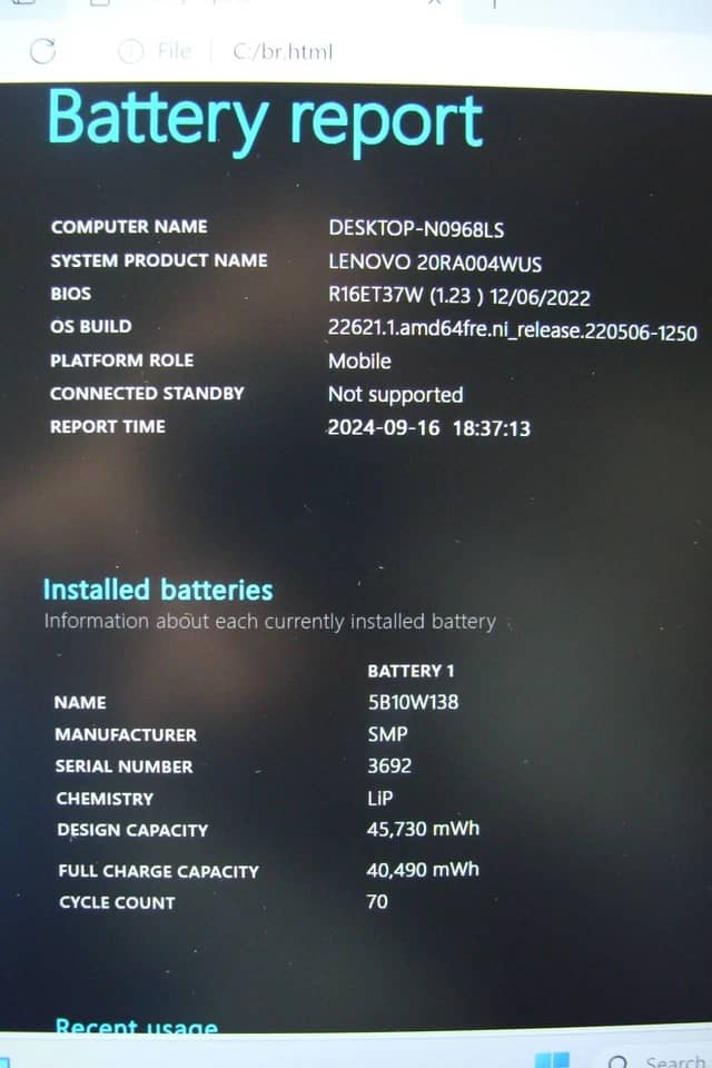 Lenovo ThinkPad E14 Gen 1 Computers 1TB 8GB Used - Good
