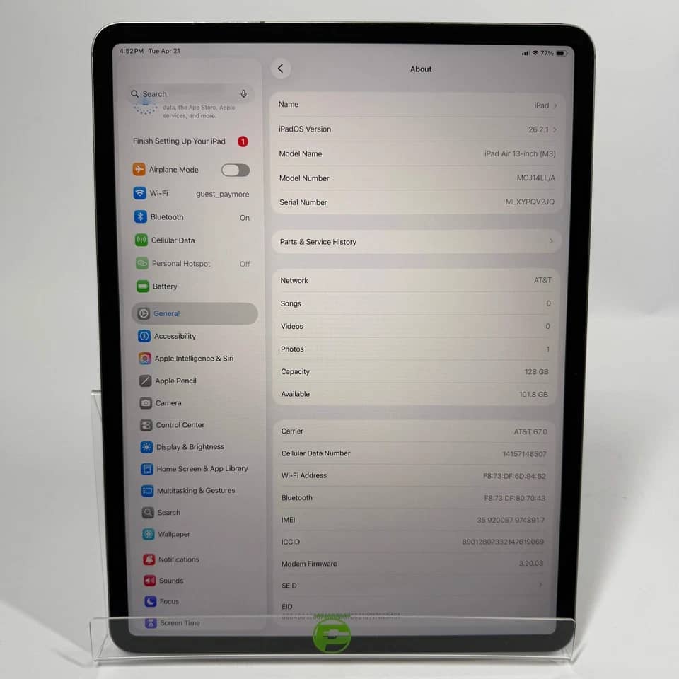 Apple iPad Air M3 Tablets Gray 128GB New