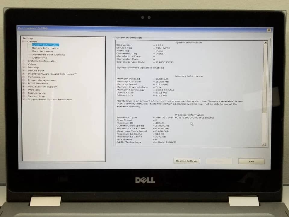 Dell Inspiron 13 5368 Computers 256GB 8GB New