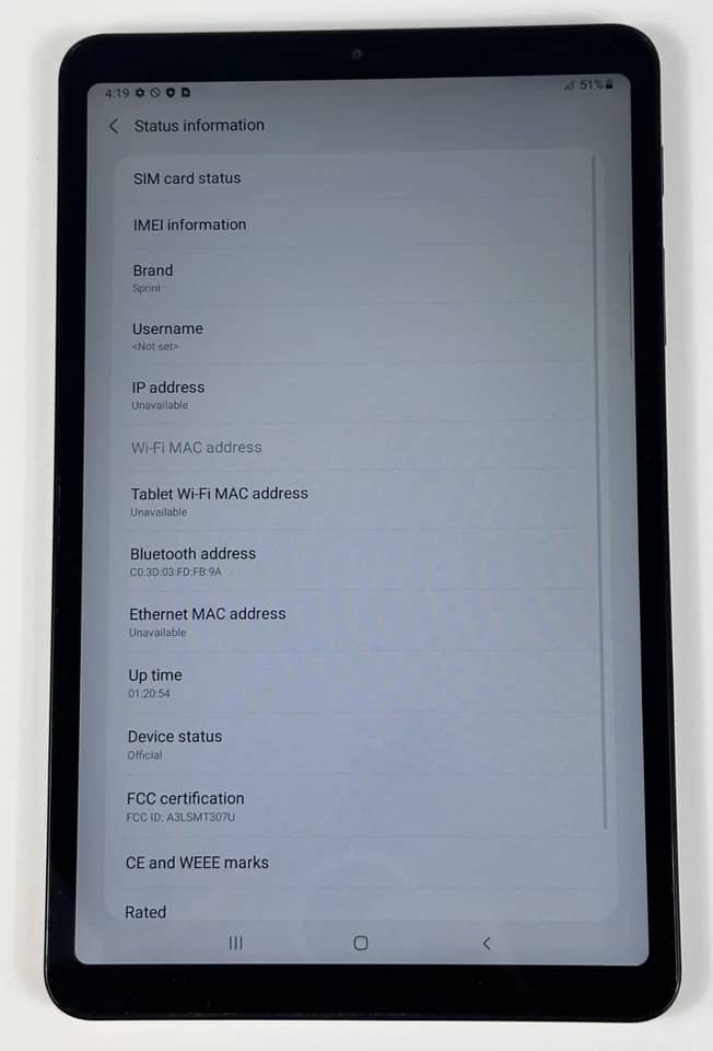 Samsung Galaxy Tab A (2020) Tablets Brown 32GB Used - Good 8.4"