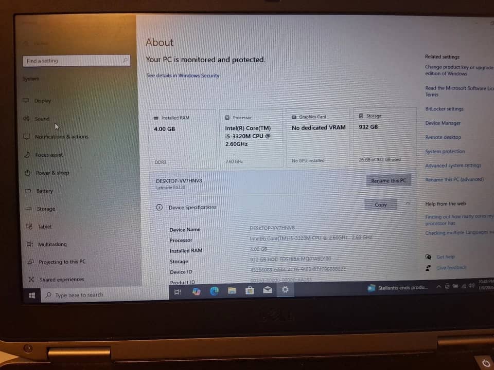 Dell Latitude 6330 Computers 1TB 16GB Used - Good