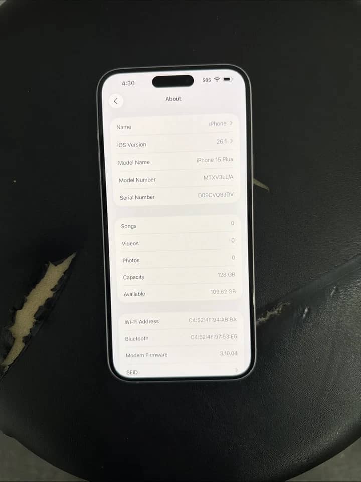 Apple iPhone 15 Plus Cell Phones Black 128G Tracfone New