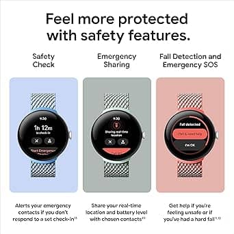 Google Pixel Watch 2 Smartwatches Silver 41mm LTE Active Band New