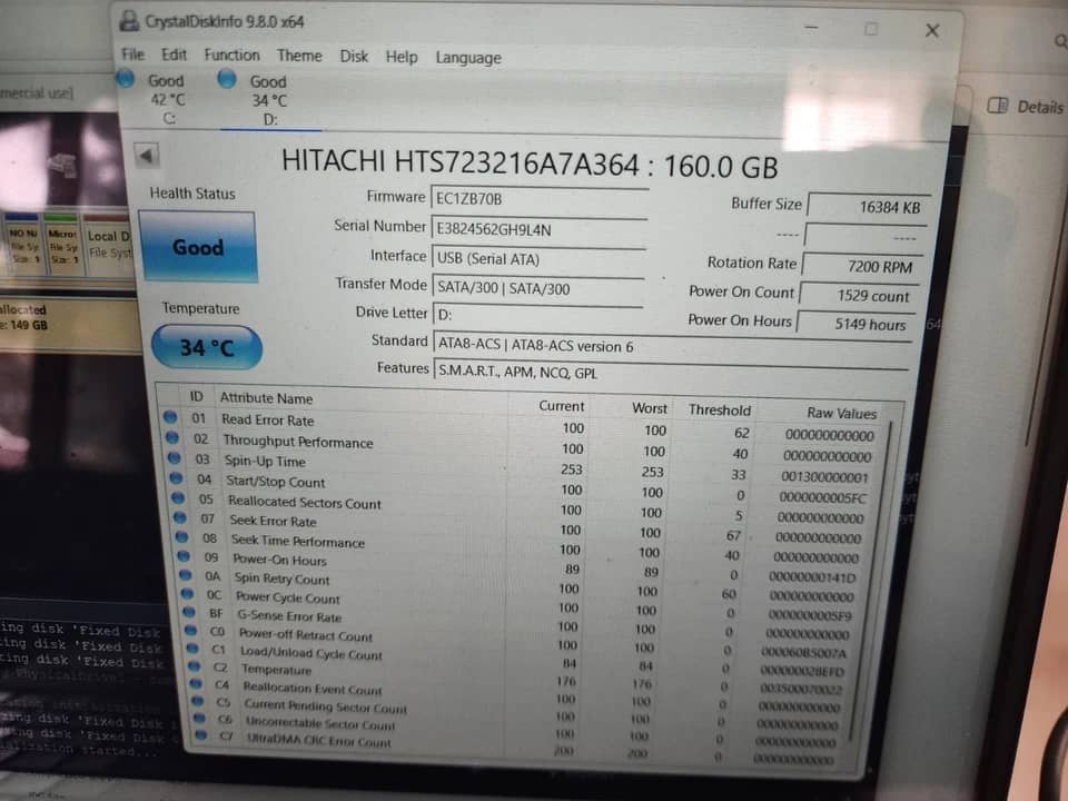 Lenovo ThinkPad L412 Computers 160GB 4GB For parts or not working