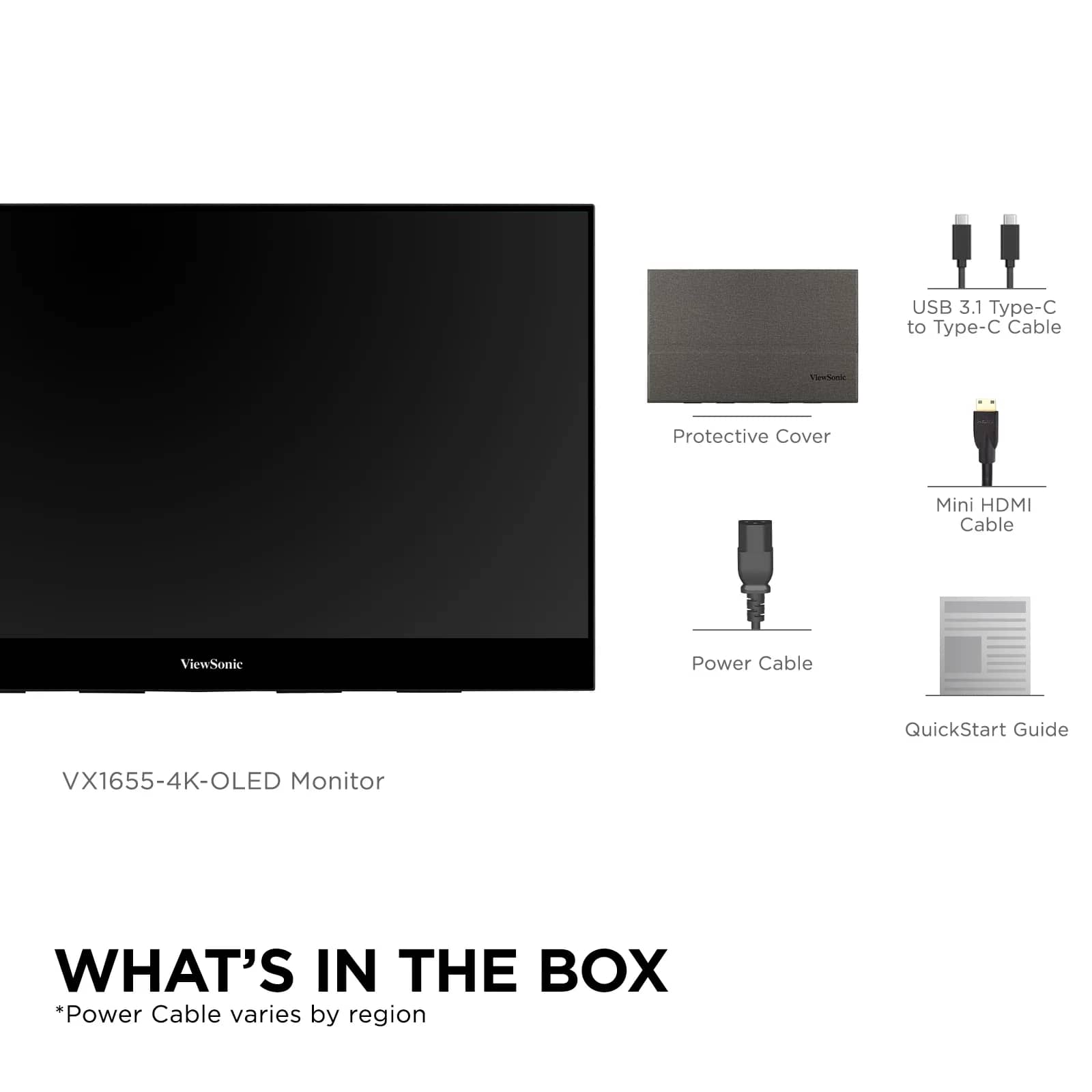 ViewSonic VX1655-4K-OLED Monitors Black New