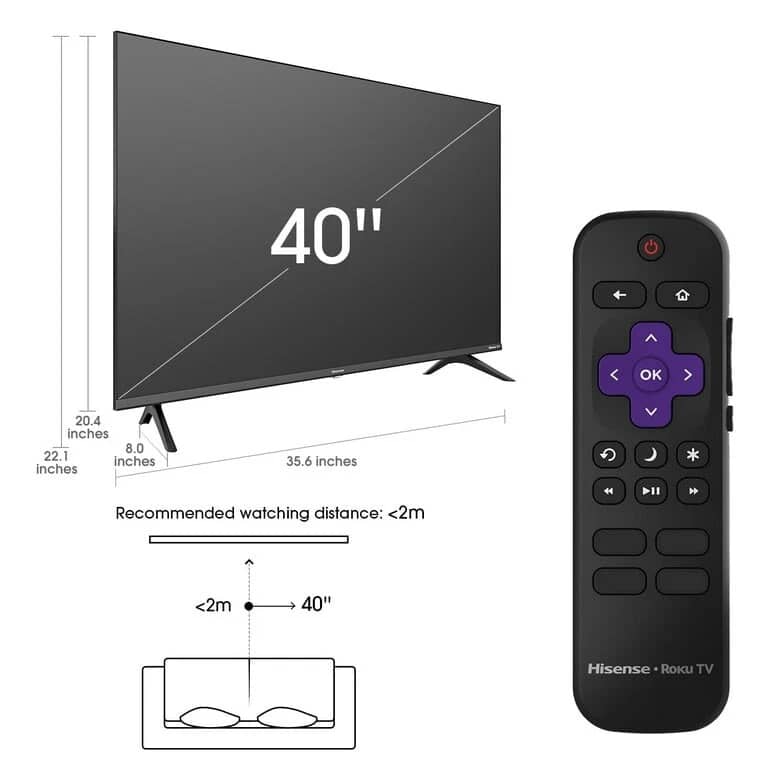 Hisense H4030F TVs Black New