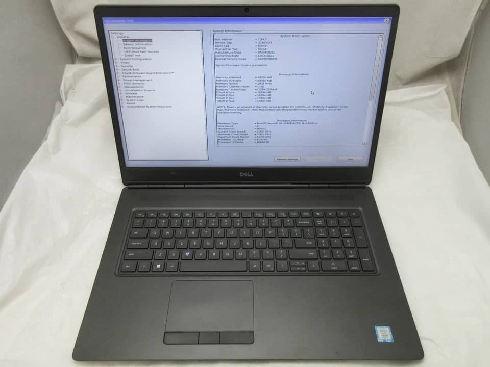Dell Precision 7750 Computers 1000GB 32GB Refurbished - Excellent