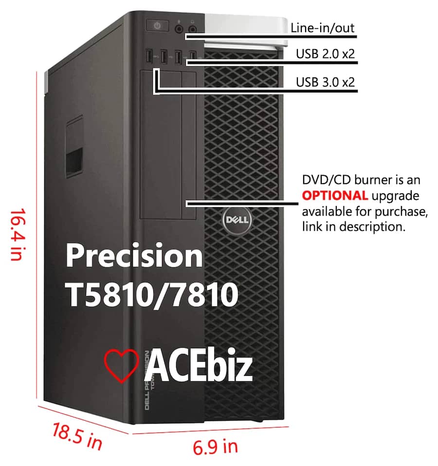 Dell Precision T7810 Computers 128GB Refurbished - Excellent
