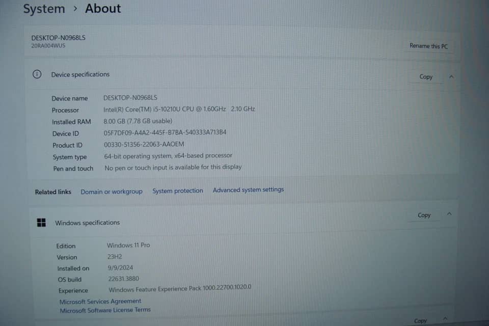 Lenovo ThinkPad E14 Gen 1 Computers 1TB 8GB Used - Good