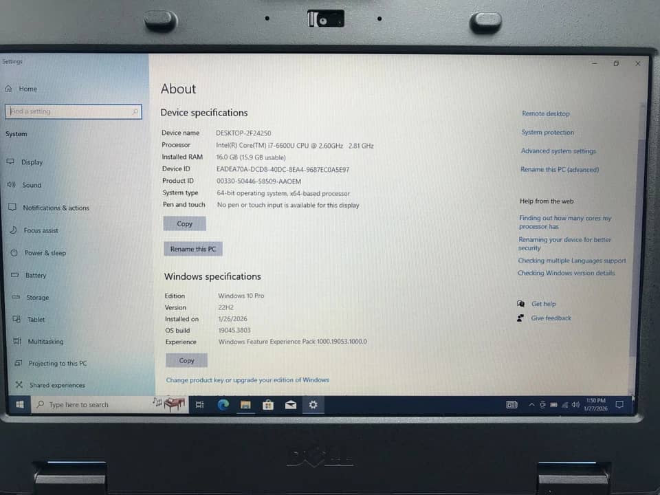 Dell Latitude 7414 Computers 256GB 16GB Refurbished - Excellent