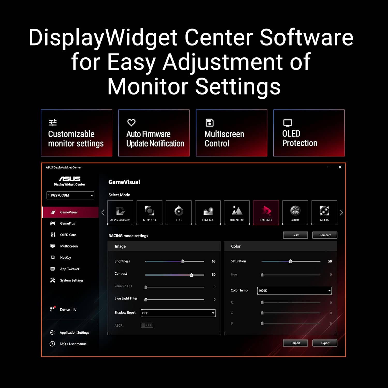 ASUS PG27UCDM Monitors For parts or not working
