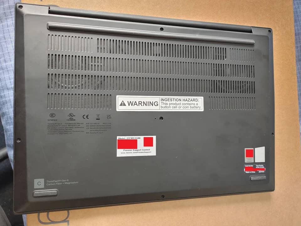 Lenovo ThinkPad P1 Gen 6 Computers 512GB 16GB Used - Good
