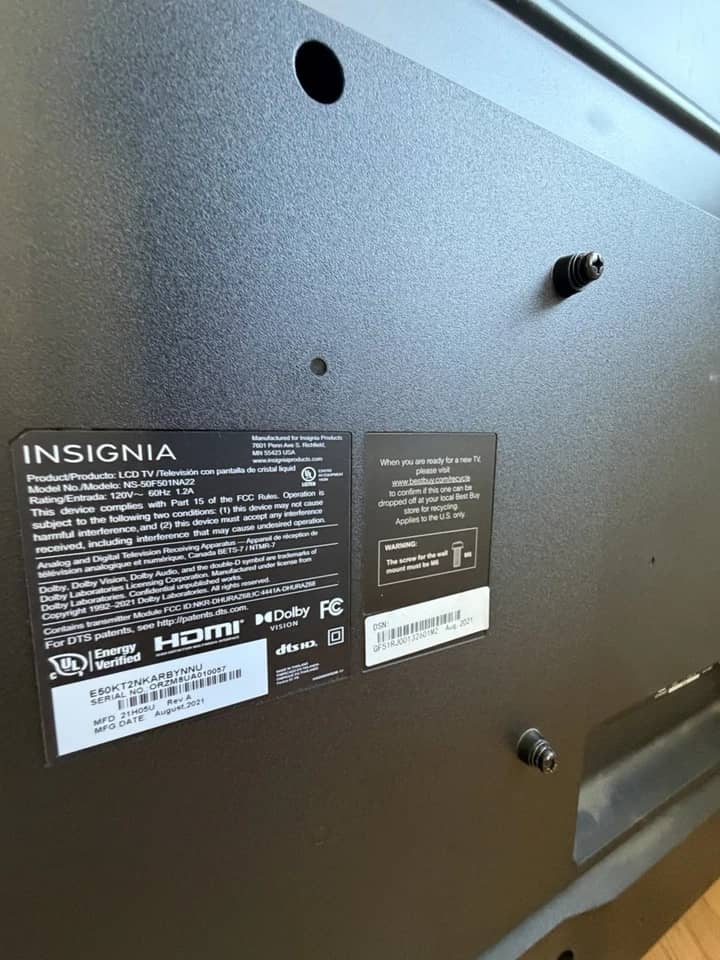 Insignia F501NA26 TVs Black New