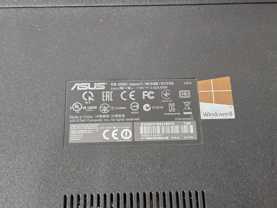 ASUS Vivobook X550C Computers 500GB 16GB Used - Good