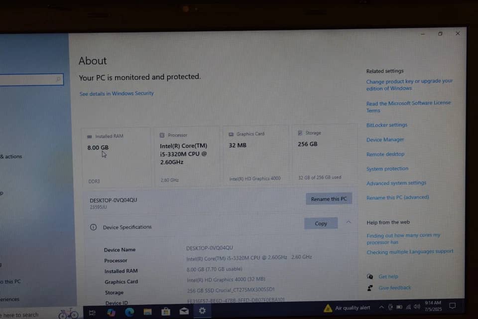 Lenovo ThinkPad T530 Computers 120GB 8GB Used - Good
