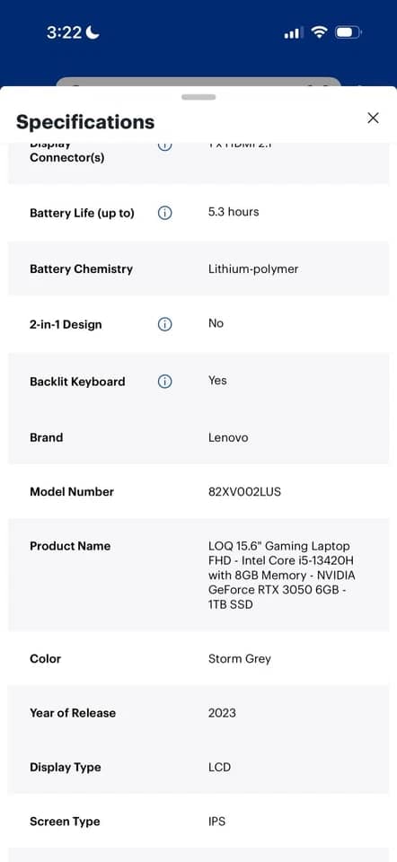 Lenovo LOQ 15.6" Computers 32GB New