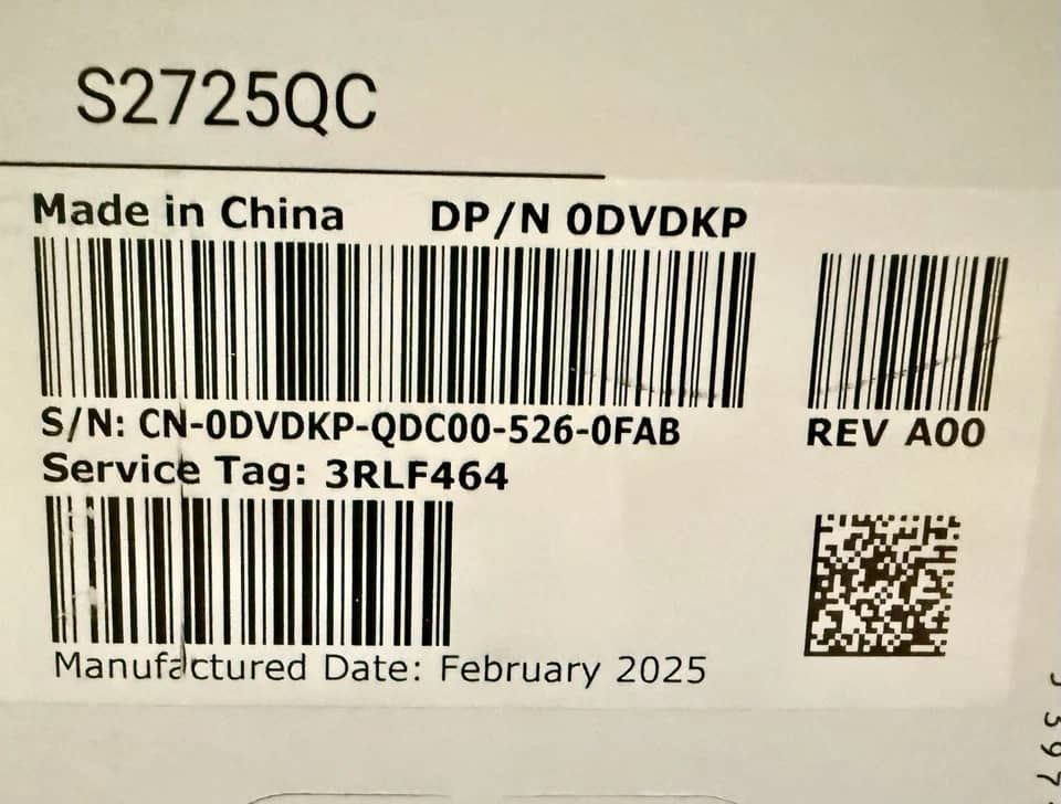 Dell S2725QC Monitors For parts or not working