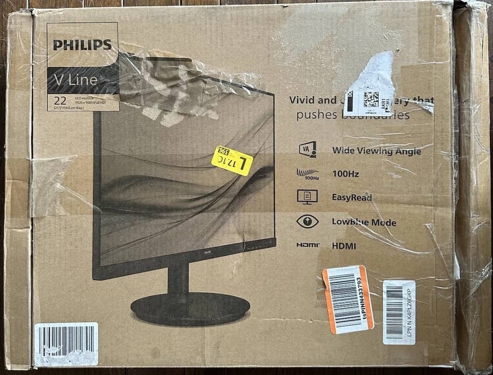 Philips 221V8L Monitors Black New