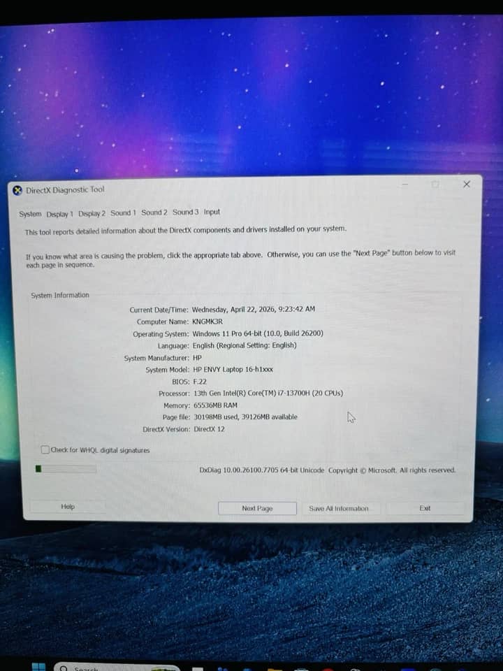 HP Envy 16 Computers 1TB 16GB Used - Good